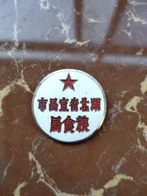 湖北省宜昌市粮食局珐琅彩铜徽章