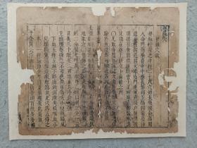 古籍散页《图翼》一页，页码44，尺寸33*26 厘米，这是一张木刻本古籍散页，不是一本书，轻微破损缺纸，已经手工托纸。