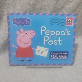 英文原版 小猪佩奇粉红猪小妹 Peppa Pig Peppa's Post 佩奇的信 大开本 互动操作故事书! 精装绘本