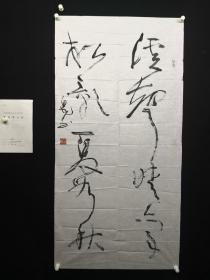 白光，136*68厘米。现为中国书法家协会会员、中国楹联学会会员、中国文物学会文博学院客座教授、京津徽文化书画院副院长。他博览历代名家法帖，遍临诸体，能容前贤之长，敢破传统之囿，兼取众家之所长，其书法篆刻作品充满节奏感和韵律感。
