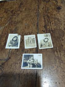 民国时期——旗袍美女照片——四张合售