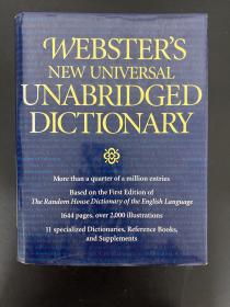 Webster’s New Universal Unabridged Dictionary韦伯斯特的“新通用无删节词典” 【巨厚】