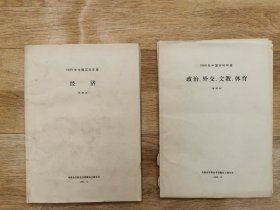 独家！1985年中国百科年鉴 经济/政治、外交、文教、体育 （抽样本）