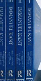 Kant Critical Assessments康德批评汇编全四册精装 英文原版