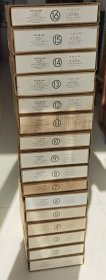 云冈石窟（史上最全、品相最佳的日本原版书，作者水野清一签字本！ 1951-1956年日本初版， 8开精装珂罗版，三重函16函32册+续补编1函1册=全33册， 另附同版朱墨套印《云冈石窟地形图》61.8*76.8厘米三枚）