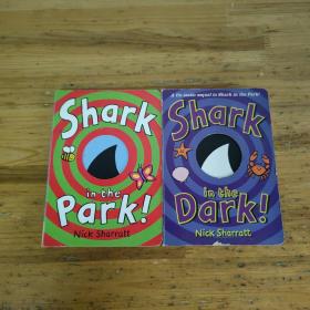 三只鲨鱼洞洞书2册合售 Shark in the park on a windy day/in the dark 英文原版 吴敏兰绘本Nick Sharratt
