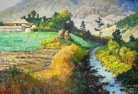 精品朝鲜油画 人民艺术家李春植 长116宽80