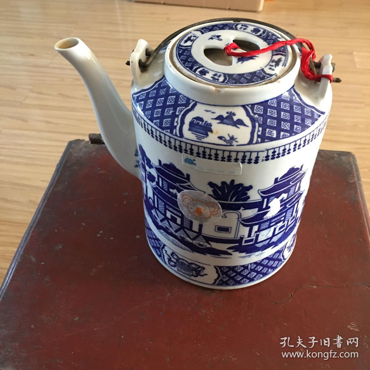 景德镇瓷器青花大茶壶凉水壶