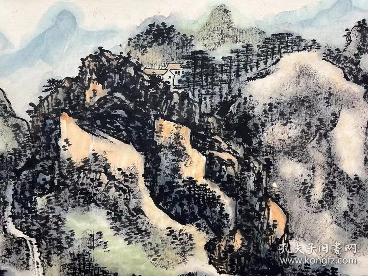 赖少其山水画旧作镜片