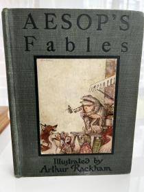 Aesop's Fables《伊索寓言》Arthur Rackham插画版一版一印