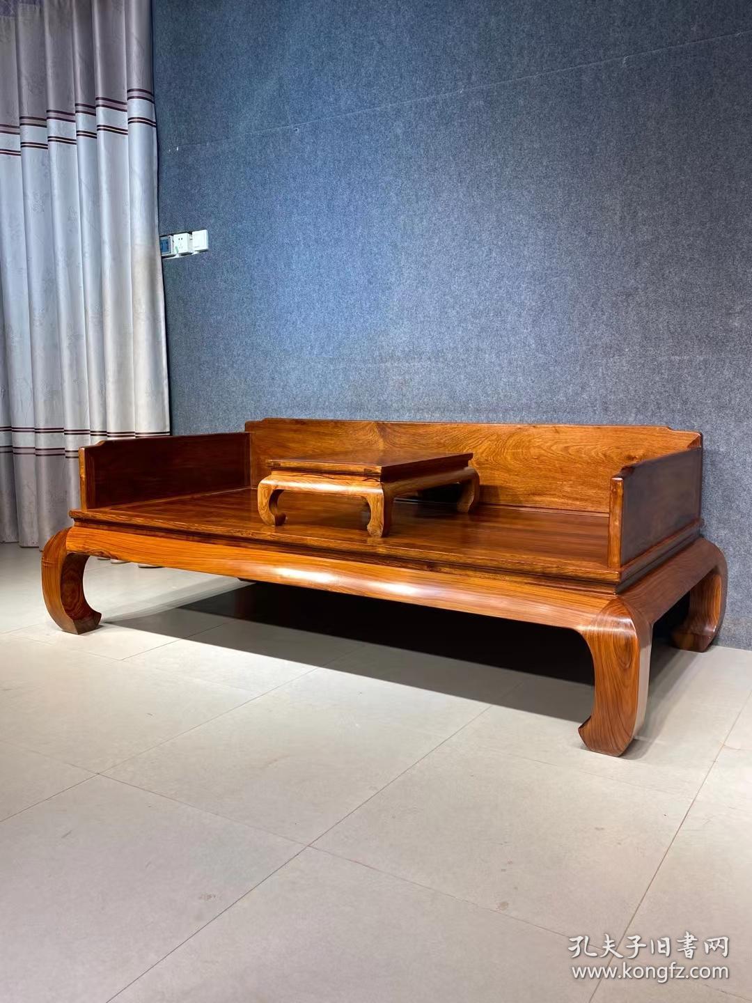 清代海南黄花梨罗汉床古董传世木器老黄花梨家具