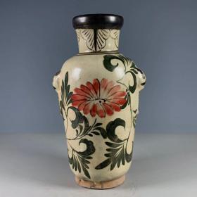 磁州窑缠枝花卉纹花瓶