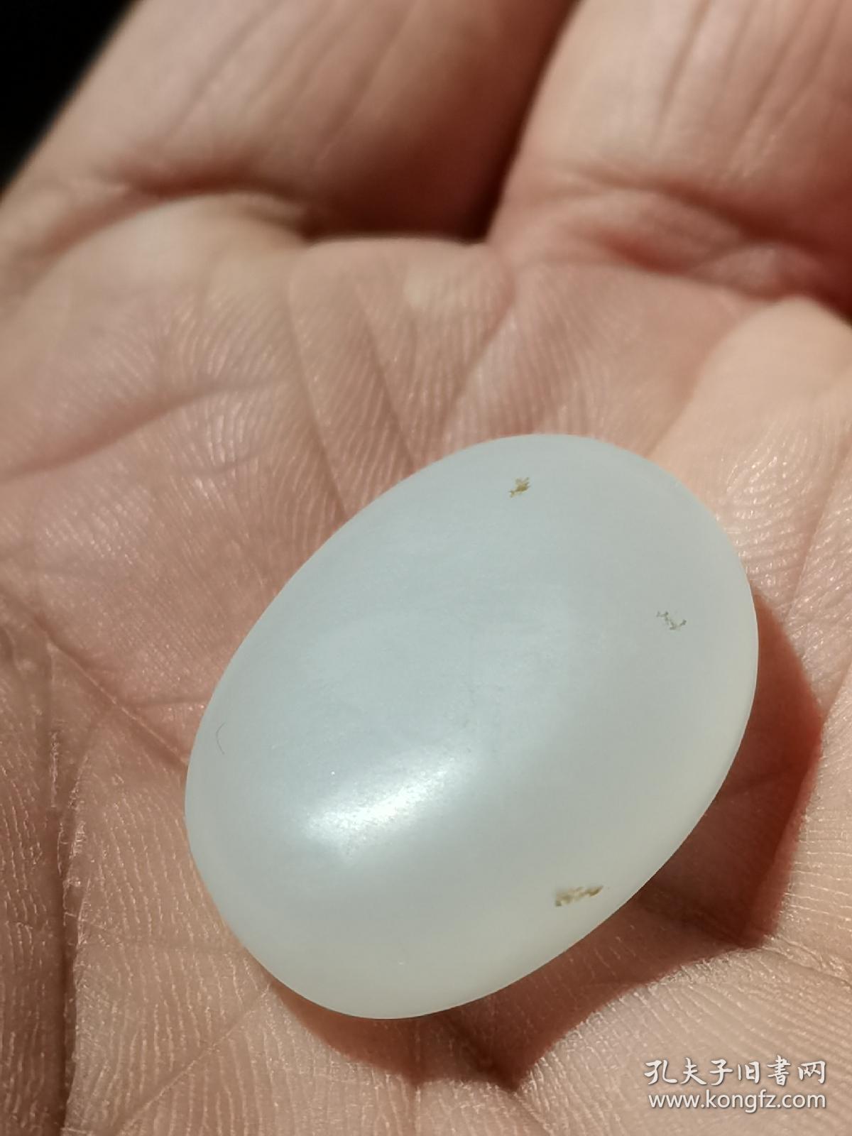 和田光白籽原石重109克油度上佳玉质细腻干净油脂感强无修无二加色上