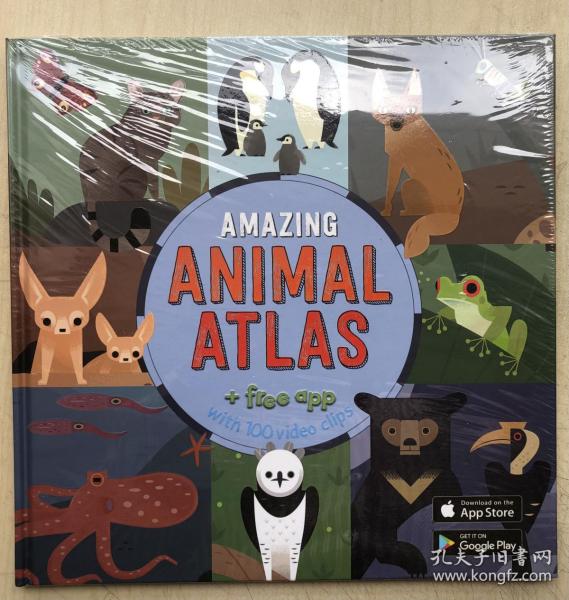 AMAZING ANIMAL ATLAS（英文原版，宽8开硬精装，全新未启封）