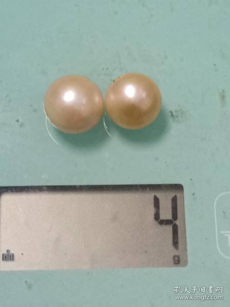 大個天然海水珍珠2顆（12mm）