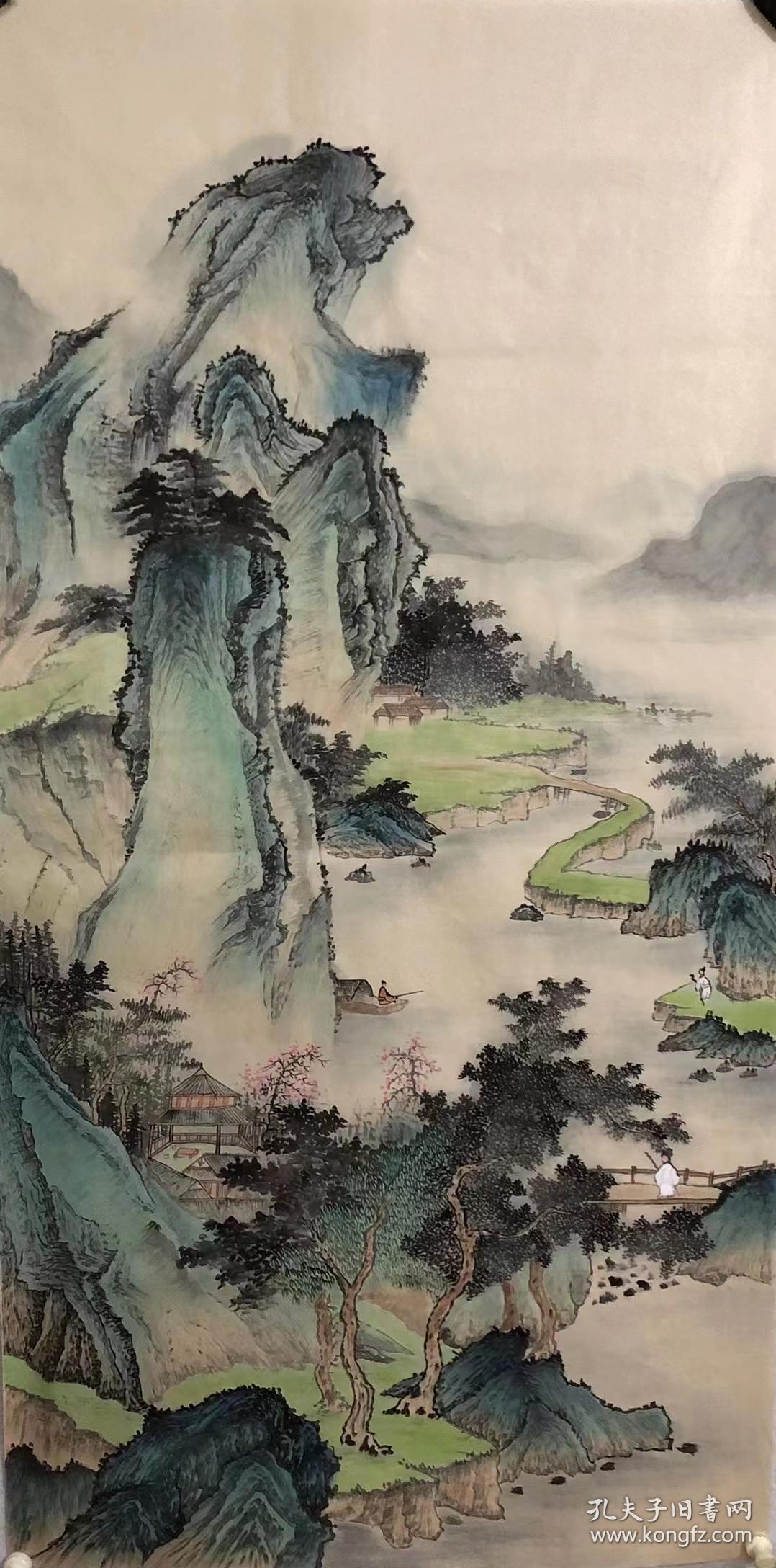 四尺 仿古山水 李建忠_国画_孔夫子旧书网
