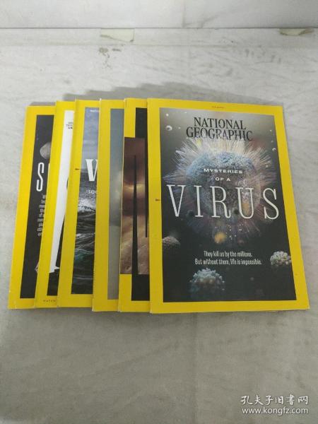 NATIONAL GEOGRAPHIC 美國國家地理雜志 英文版 2021年（共6冊合售）書脊有破損、附贈海報1張