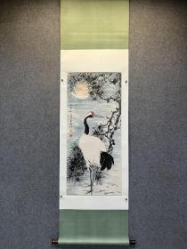 AS819#杨善深。松鹤延年
画心尺寸97*43
装裱尺寸192*54
纸本绫裱立轴