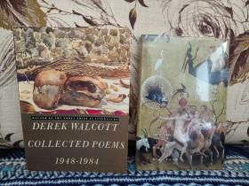 【诺贝尔文学奖得主 圣卢西亚 作家 德里克·沃尔科特Derek Walcott签名本《Collected Poems1948-1984》NOONDAY出版社1992年出版。】附赠该作者代表作中文版一本：广西人民出版社全新正版塑封精装未拆《白鹭》，超值！