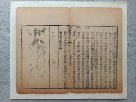 古籍散页《御纂医宗金鉴》一页，页码10，尺寸 31*25厘米，这是一张木刻本古籍散页，不是一本书，轻微破损缺纸，已经手工托纸。