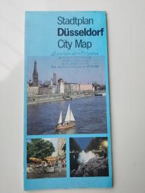 外文原版地圖 德國 杜塞爾多夫旅游圖