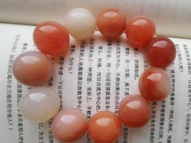 正品天然巴西红玛瑙手串20MM手串11颗