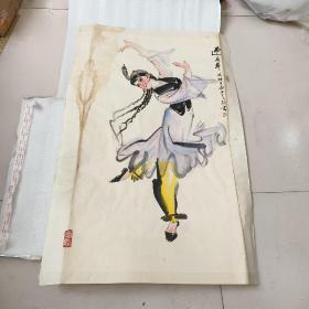 阳云画家，迎春舞，有上款，看图！