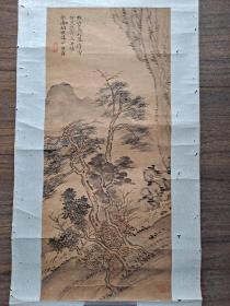 清嘉庆七年（1802）进士，著名学者，书画家，广东南海谢兰生精品绢本山水条幅