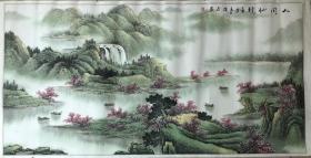 人间仙境山水，136×68