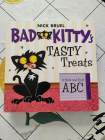 英文原版 Bad Kitty 小坏猫系列 Bad Kitty’s Tasty Treats 字母学习纸板推拉操作书 幼儿英语认知启蒙 亲子互动趣味字母拼图游戏书
