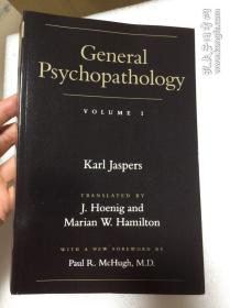 现货 General Psychopathology: Volume 1  英文原版 普通心理病理学 一般精神病理学