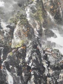 杨自新国画挂轴中美协会员山西开明画院副院长永济美协主席金秋画芯67*135，装裱81*200，杨自新1965年生，山西永济人，毕业于清华美院中国画山水专业。现为中国美术家协会会员，山西省人民政府(参事室)文史馆研究员，中央开明画院画家，澳大利亚画院画家，山西开明画院副院长，永济市美术家协会主席，山西师范大学美术学院客座教授，西安交通大学人居学院建筑学系客座教授。