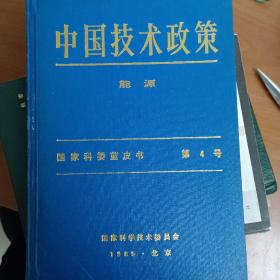 中国技术政策  能源  国家科委蓝皮书   第4号  精装