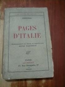 PAGES D'ITALIE（法文原版 意大利史  毛边本）