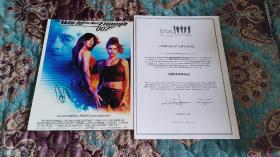 【签名照】第20任邦女郎 苏菲玛索 签名007系列《黑日危机》海报照，有007官方保真证书