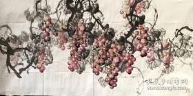 国画四尺整张横幅花卉 葡萄868