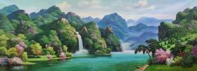 精品朝鲜油画 功勋画家李继燮 长300宽110