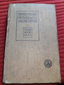 United States Department of Agriculture Year Book 1920【民国国立东南大学（1920-1927）.馆藏书。孟芳图书馆藏书票一枚】