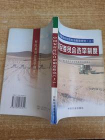 中国农村村民自治制度研究 上 村民委员会选举制度