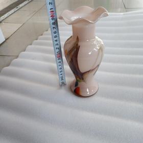 玻璃花瓶(高约20cm，瓶口直径约10cm，底直径约8cm，漂亮完整无缺，按图发货)