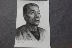 人物素描。鉴于书画的特殊性，自鉴，售后不退。