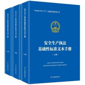 【正版新书】 安全生产执法基础标准文本手册(全3册) 闪淳昌 应急管理出版社