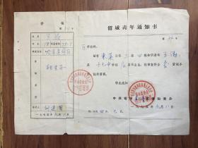 哈尔滨区委知青办“留城青年通知书” 最幸运的人 因独生子原因未下乡