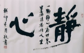 书法作品一幅 静心 66厘米X46厘 手写仅此一幅标价即实价