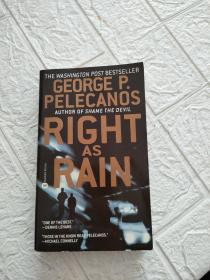 英文原版特价折损图书 Right as Rain 状况良好 George Pelecanos