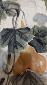 （清库存）纯手绘大幅圆画风格布面油画 花鸟 120*60 因收藏时间长，布面出现轻度黑斑！！