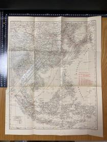 1913年外國人游歷東南亞和中國部分地區行程圖【map014】