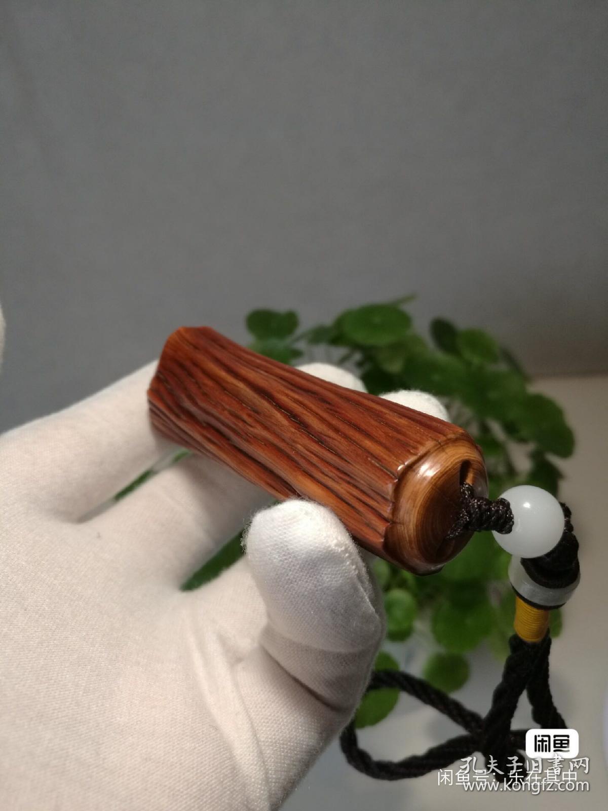 太行崖柏陈化红骨料,"金箍棒"手把件:太行崖柏陈化料,高崖红骨料,太行