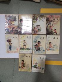 80年代五年制小学语文课本 1~10册 库存未使用，80~90年代，五年制小学课本