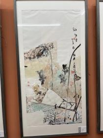 【终身保真字画】权伍松,   137X68cm展览作品
           权伍松，原哈尔滨画院画家，黑龙江大学艺术学院教授，中国美协会员，国家一级美术师，终身享受国务院津贴，现为韩国秋溪艺术大学硕士生、博士生导师。北京中央民族大学，哈尔滨画院专职画家，黑龙江大学教授，黑龙江美术馆专职创作员。